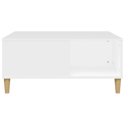 Table basse blanc 80x80x36,5 cm bois d’ingénierie - Tables basses