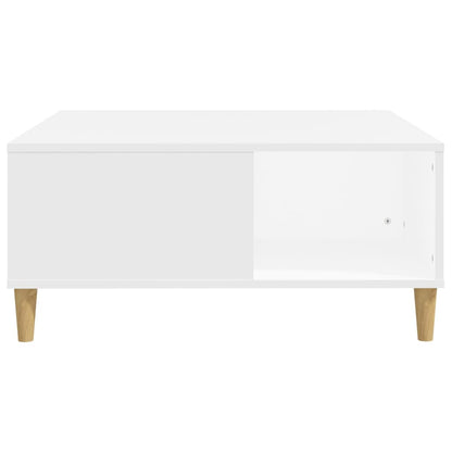 Table basse blanc 80x80x36,5 cm bois d’ingénierie - Tables basses