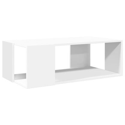 Table basse blanc 89,5x48x30 cm bois d’ingénierie - Tables basses