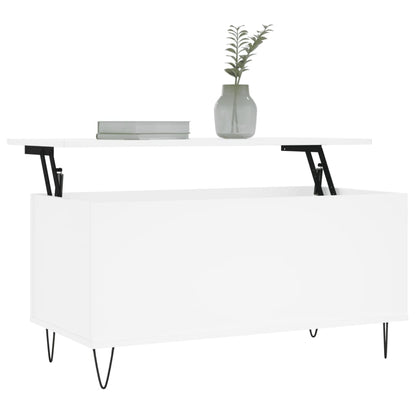 Table basse Blanc 90x44,5x45 cm Bois d’ingénierie - Tables basses