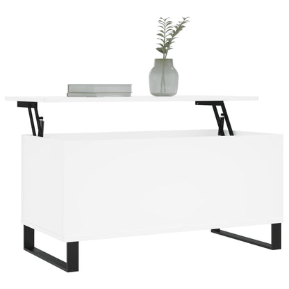 Table basse Blanc 90x44,5x45 cm Bois d’ingénierie - Tables basses