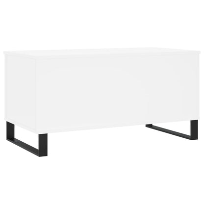 Table basse Blanc 90x44,5x45 cm Bois d’ingénierie - Tables basses