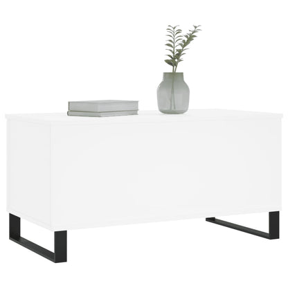 Table basse Blanc 90x44,5x45 cm Bois d’ingénierie - Tables basses