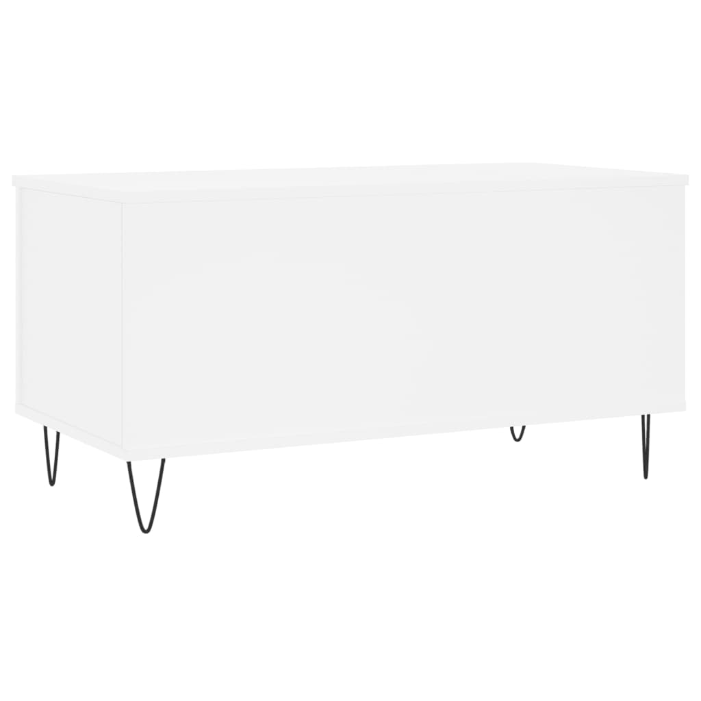 Table basse Blanc 90x44,5x45 cm Bois d’ingénierie - Tables basses