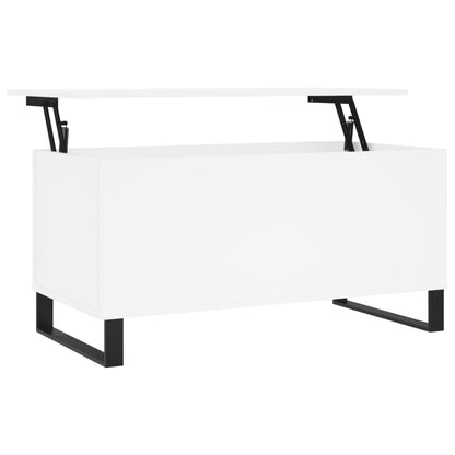 Table basse Blanc 90x44,5x45 cm Bois d’ingénierie - Tables basses