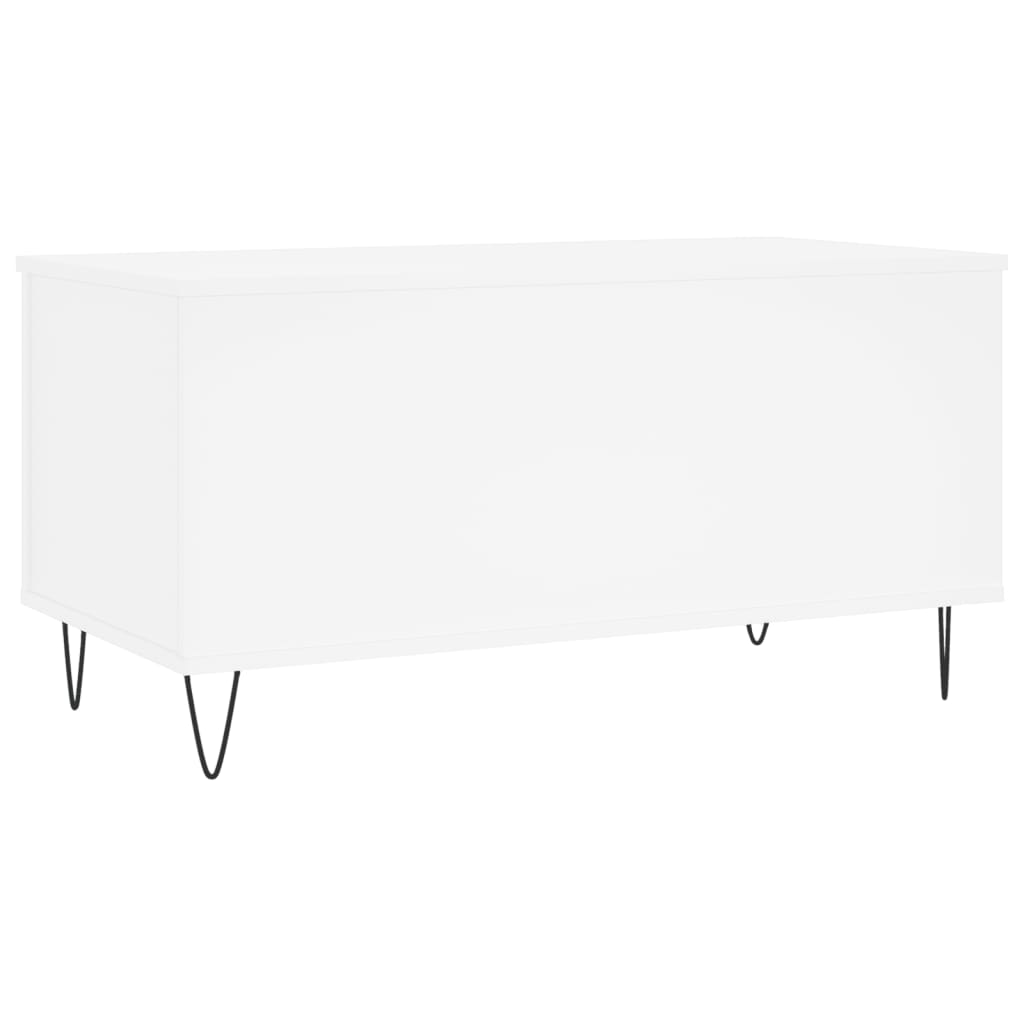 Table basse Blanc 90x44,5x45 cm Bois d’ingénierie - Tables basses