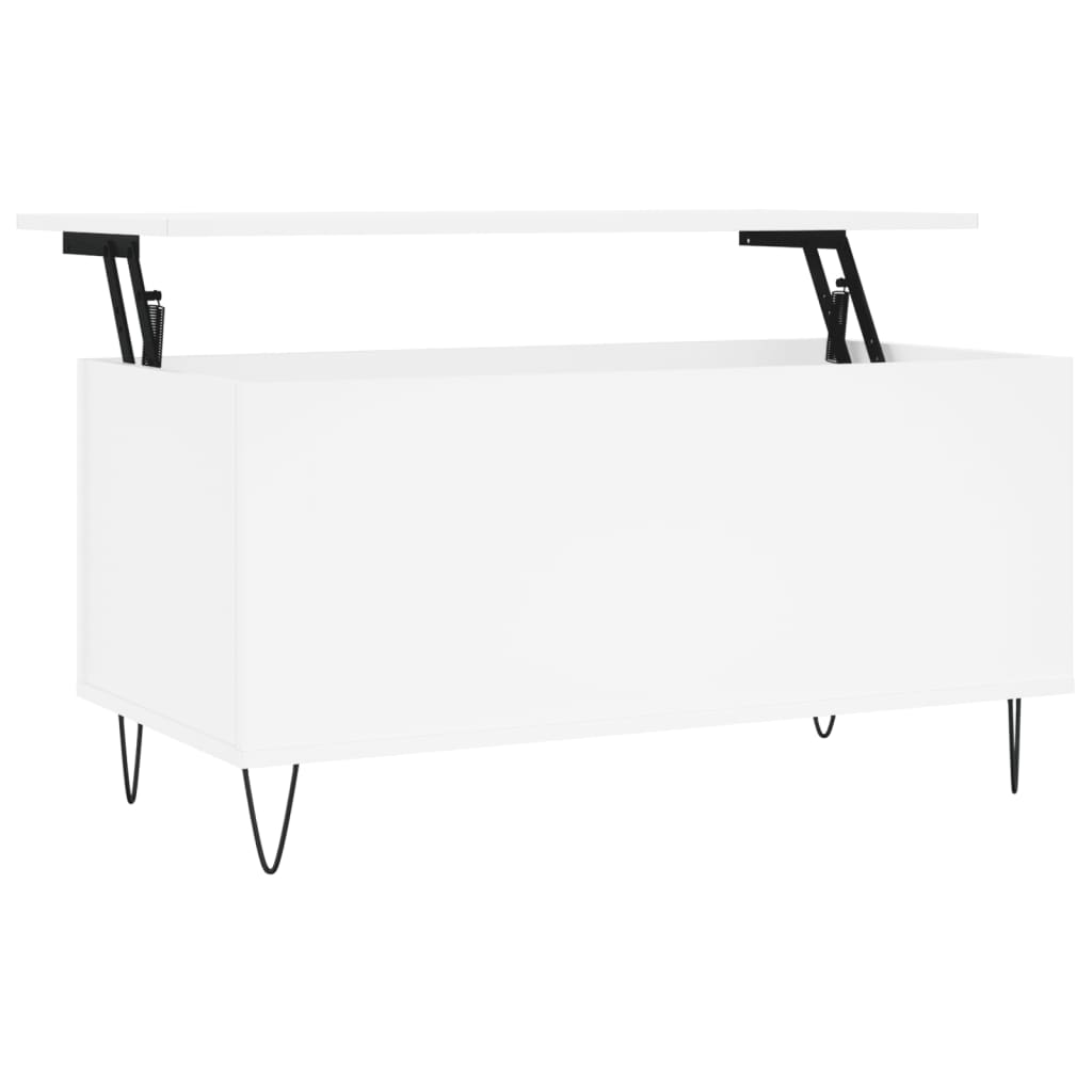 Table basse Blanc 90x44,5x45 cm Bois d’ingénierie - Tables basses