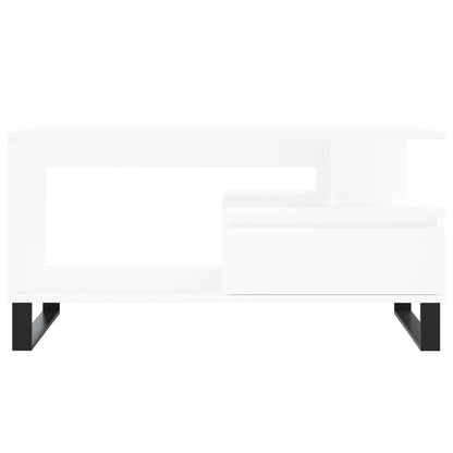 Table basse Blanc 90x49x45 cm Bois d’ingénierie - Tables basses