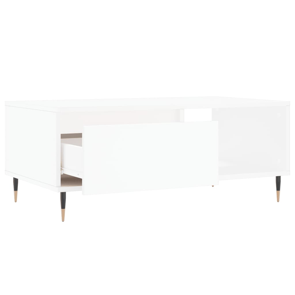 Table basse Blanc 90x50x36,5 cm Bois d’ingénierie - Tables basses
