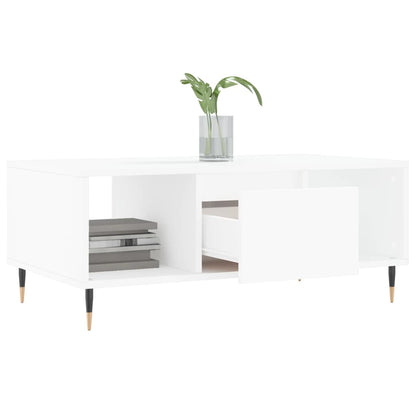 Table basse Blanc 90x50x36,5 cm Bois d’ingénierie - Tables basses