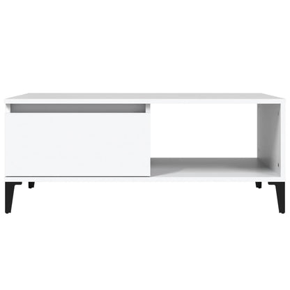 Table basse Blanc 90x50x36,5 cm Bois d’ingénierie - Tables basses