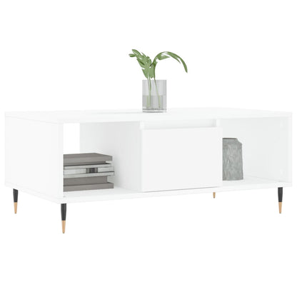 Table basse Blanc 90x50x36,5 cm Bois d’ingénierie - Tables basses