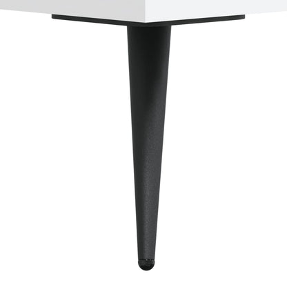 Table basse blanc 90x50x40 cm bois d’ingénierie - Tables basses