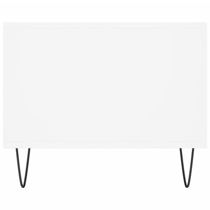 Table basse blanc 90x50x40 cm bois d’ingénierie - Tables basses