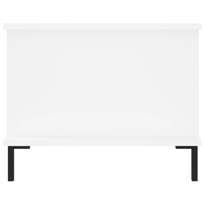 Table basse blanc 90x50x40 cm bois d’ingénierie - Tables basses