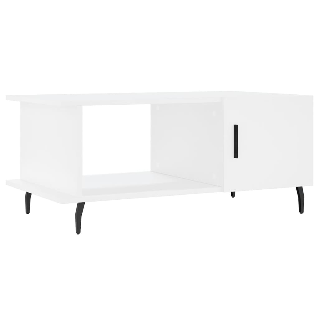 Table basse blanc 90x50x40 cm bois d’ingénierie - Tables basses