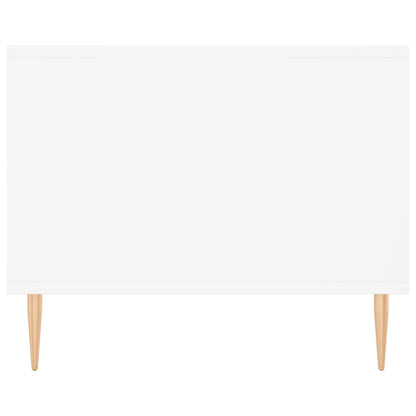 Table basse blanc 90x50x40 cm bois d’ingénierie - Tables basses
