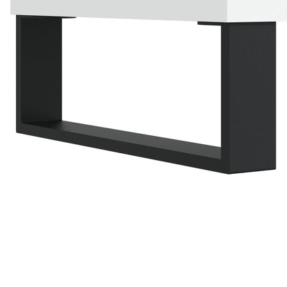 Table basse blanc 90x60x35 cm bois d’ingénierie - Tables basses