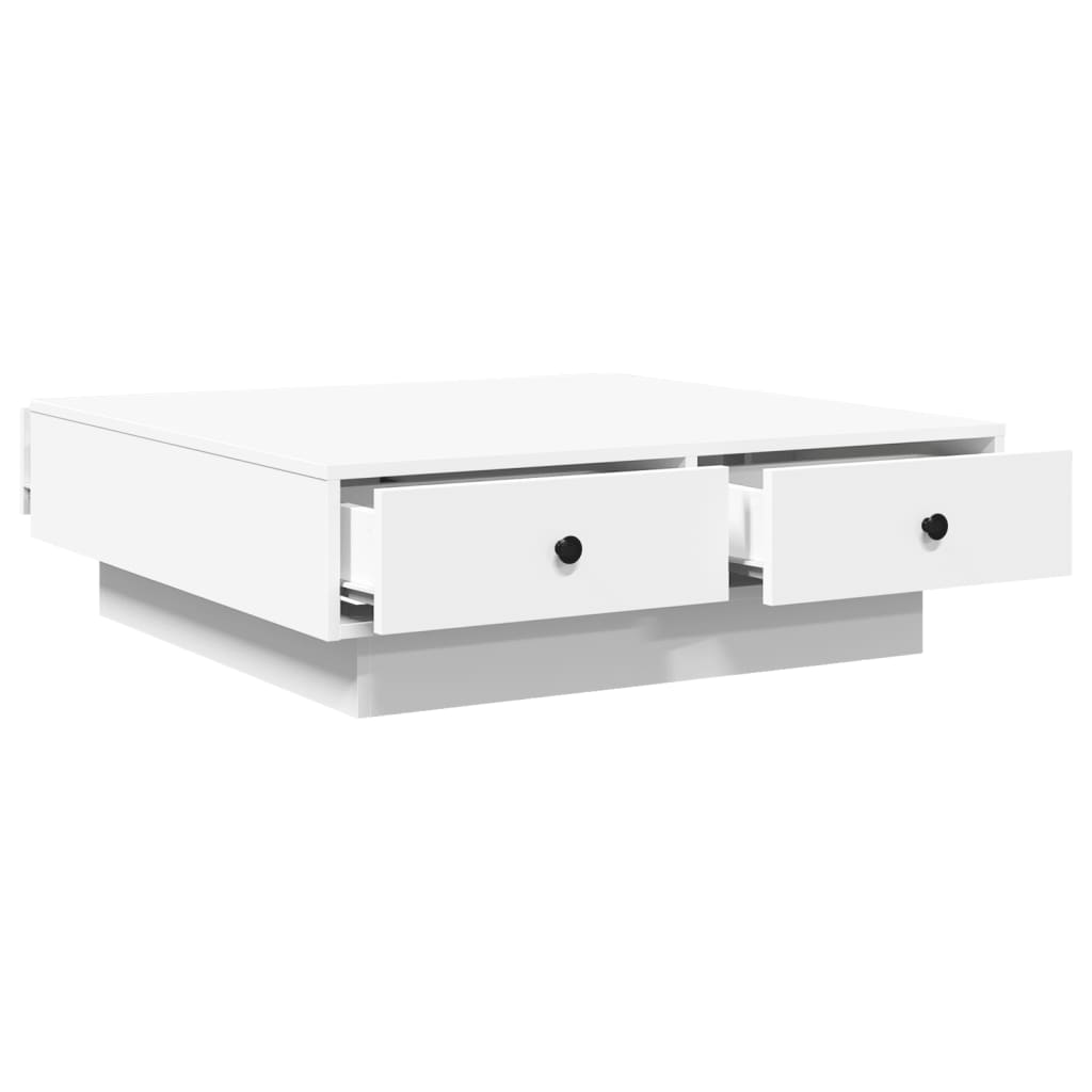Table basse Blanc 90x90x28 cm Aggloméré - Tables basses
