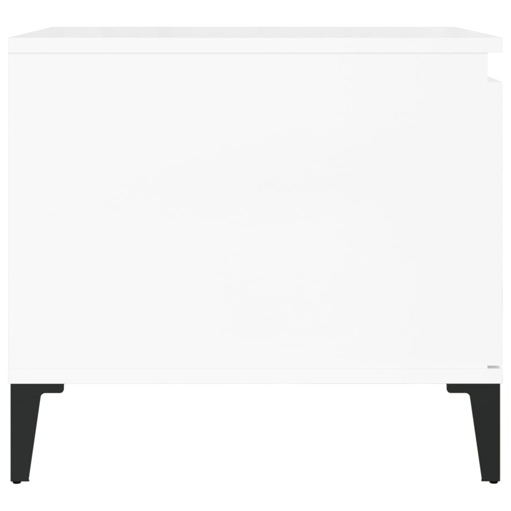 Table basse Blanc brillant 100x50x45 cm Bois d’ingénierie - Tables basses