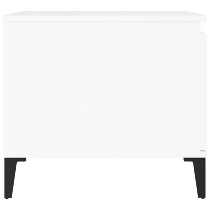 Table basse Blanc brillant 100x50x45 cm Bois d’ingénierie - Tables basses