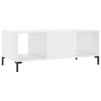 Table basse Blanc brillant 102x50x40 cm Bois d’ingénierie - Tables basses