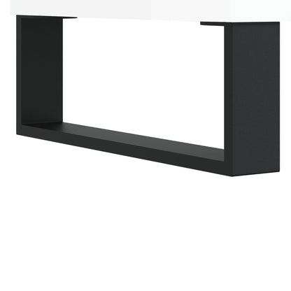 Table basse Blanc brillant 60x50x36,5 cm Bois d’ingénierie - Tables basses