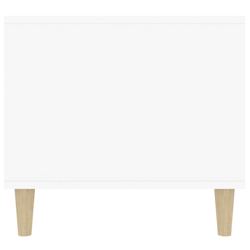 Table basse Blanc brillant 90x49x45 cm Bois d’ingénierie - Tables basses
