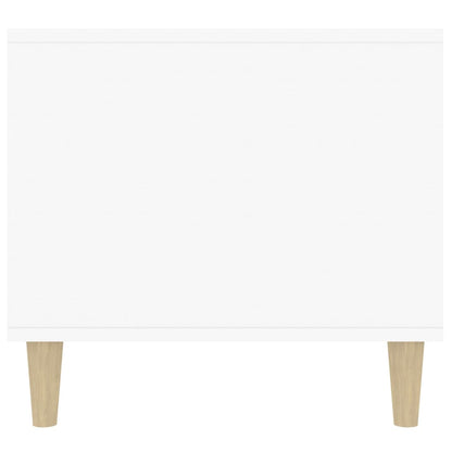 Table basse Blanc brillant 90x49x45 cm Bois d’ingénierie - Tables basses