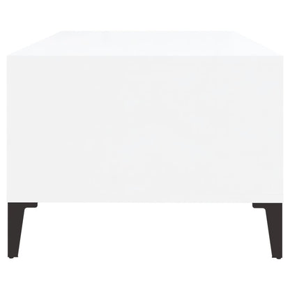 Table basse Blanc brillant 90x50x36,5 cm Bois d’ingénierie - Tables basses