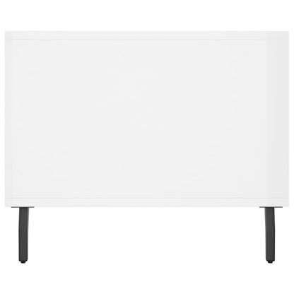 Table basse Blanc brillant 90x50x40 cm Bois d’ingénierie - Tables basses