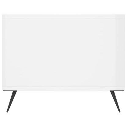 Table basse Blanc brillant 90x50x40 cm Bois d’ingénierie - Tables basses