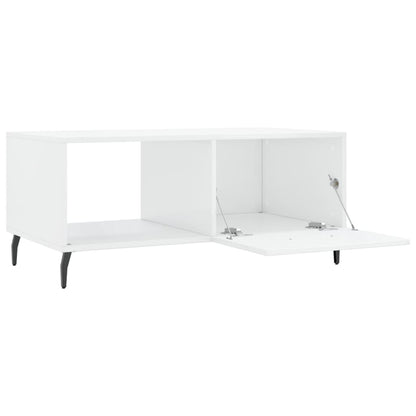 Table basse Blanc brillant 90x50x40 cm Bois d’ingénierie - Tables basses