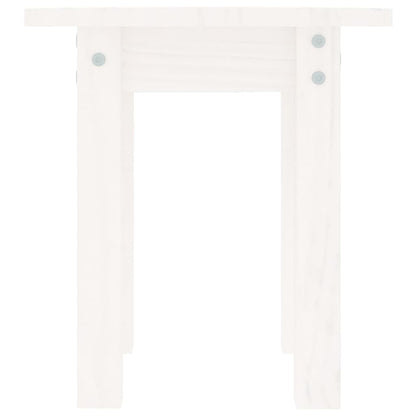 Table basse Blanc Ø 35x35 cm Bois massif de pin - Tables basses