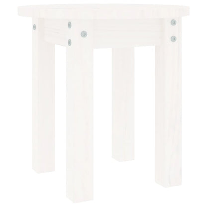 Table basse Blanc Ø 35x35 cm Bois massif de pin - Tables basses