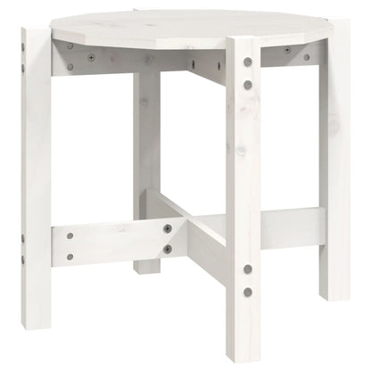 Table basse Blanc Ø 52,5x45 cm Bois massif de pin - Tables basses
