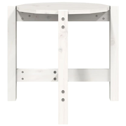 Table basse Blanc Ø 52,5x45 cm Bois massif de pin - Tables basses