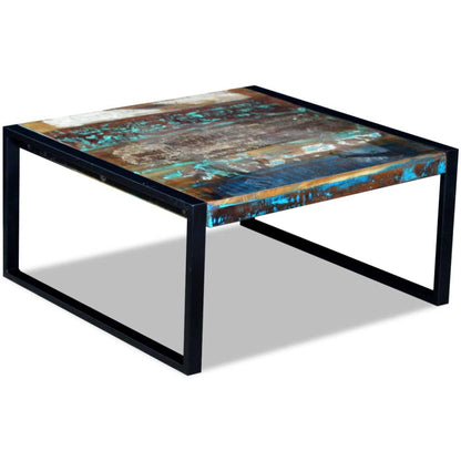Table basse Bois de récupération massif 80x80x40 cm - Tables basses