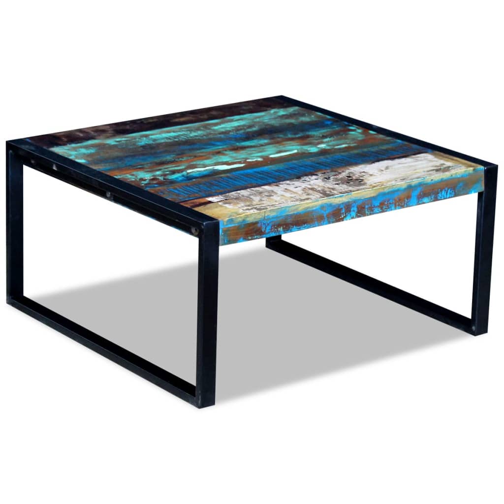Table basse Bois de récupération massif 80x80x40 cm - Tables basses