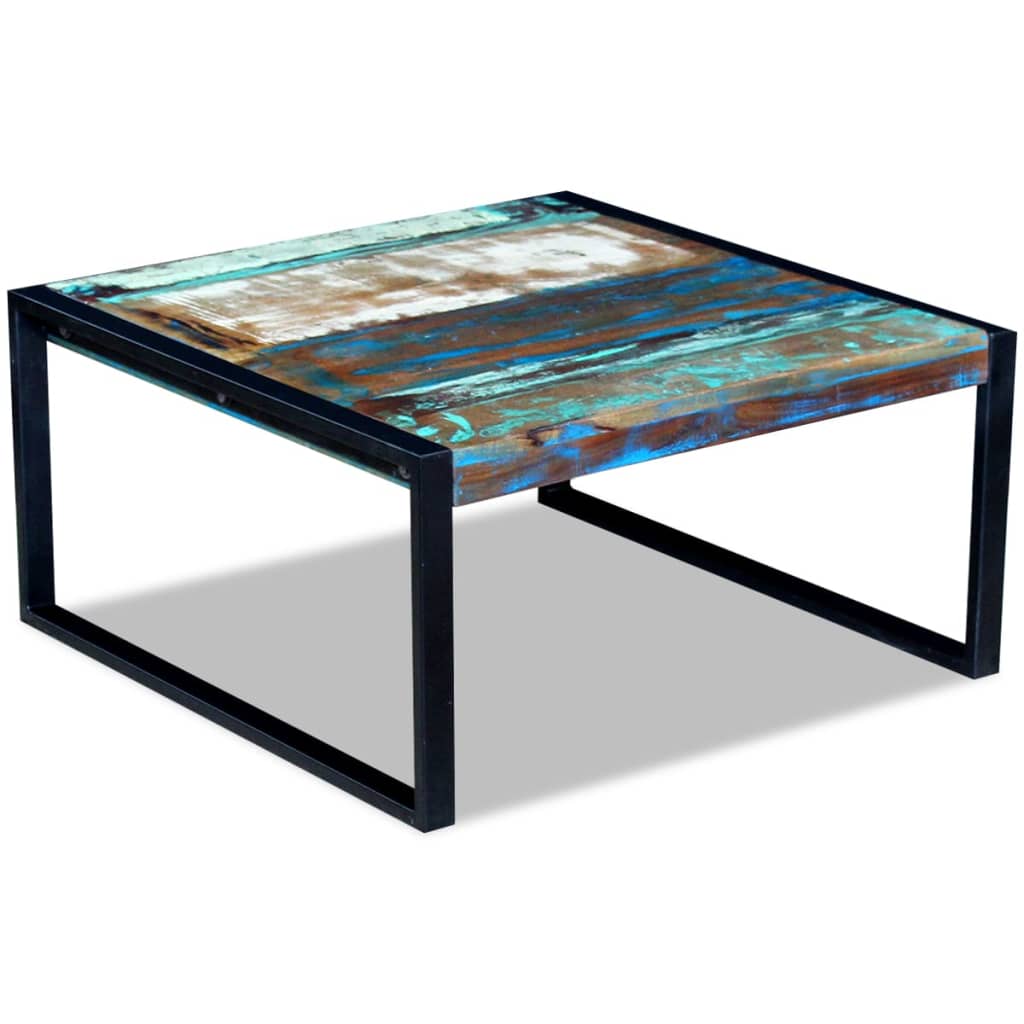 Table basse Bois de récupération massif 80x80x40 cm - Tables basses
