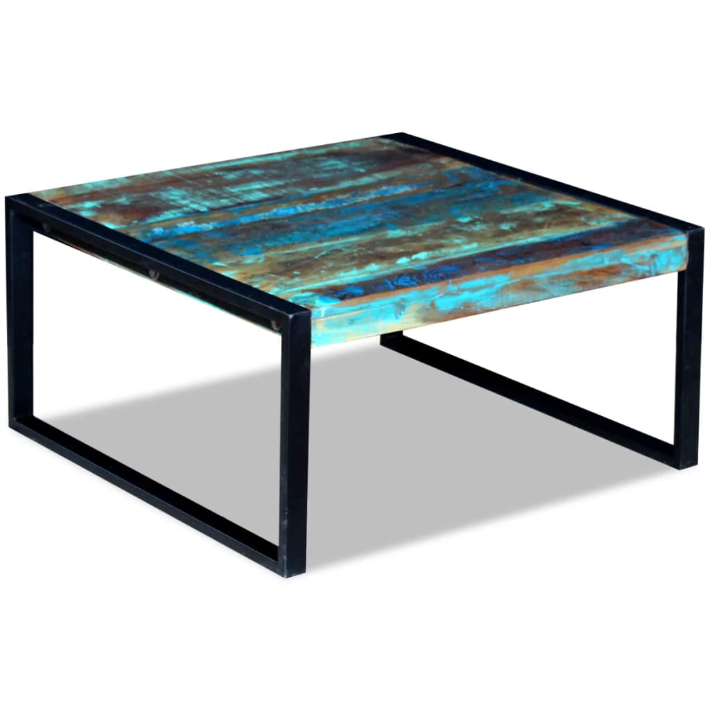 Table basse Bois de récupération massif 80x80x40 cm - Tables basses