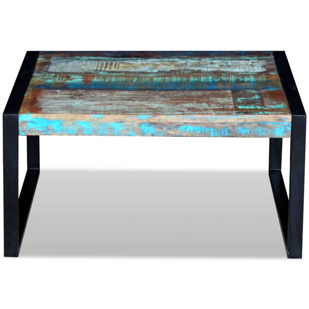 Table basse Bois de récupération massif 80x80x40 cm - Tables basses