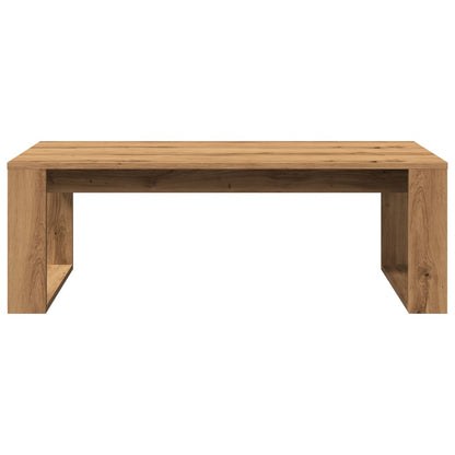 Table basse chêne artisanal 102x50x35 cm bois d’ingénierie - Tables basses