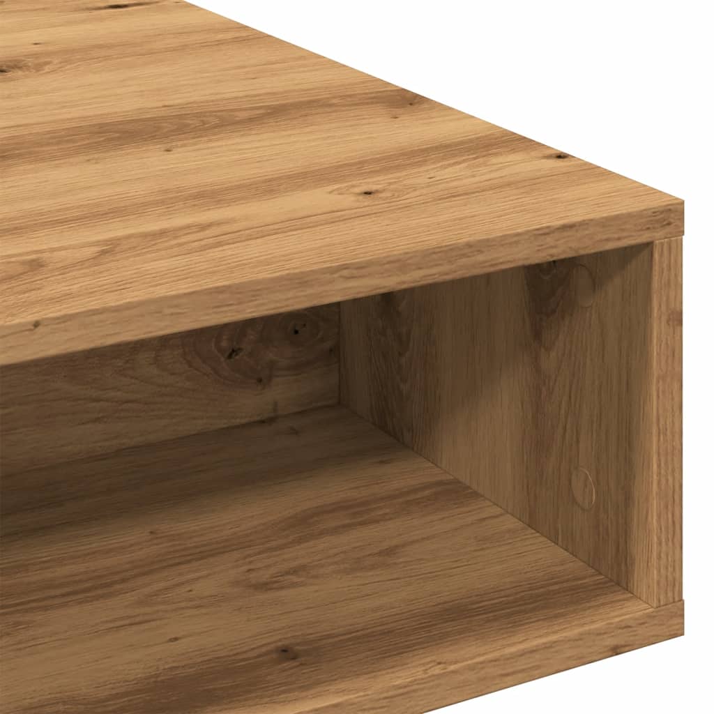 Table basse chêne artisanal 105x55x32 cm bois d’ingénierie - Tables basses