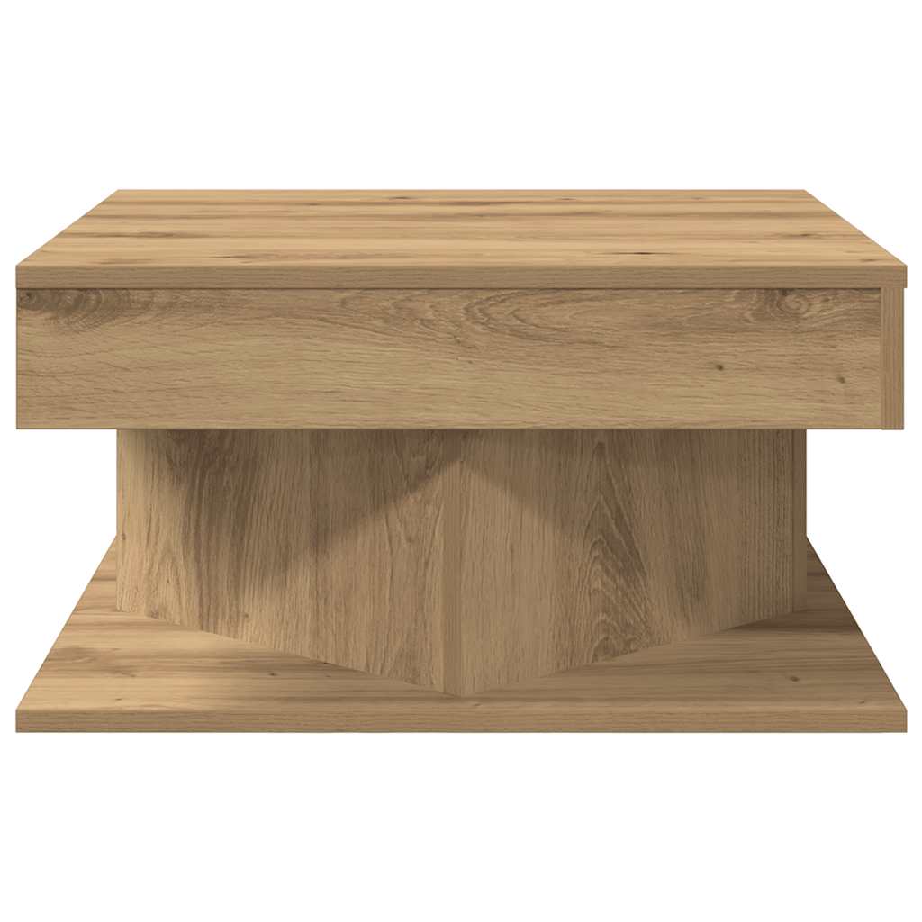 Table basse chêne artisanal 55x55x30 cm bois d’ingénierie - Tables basses