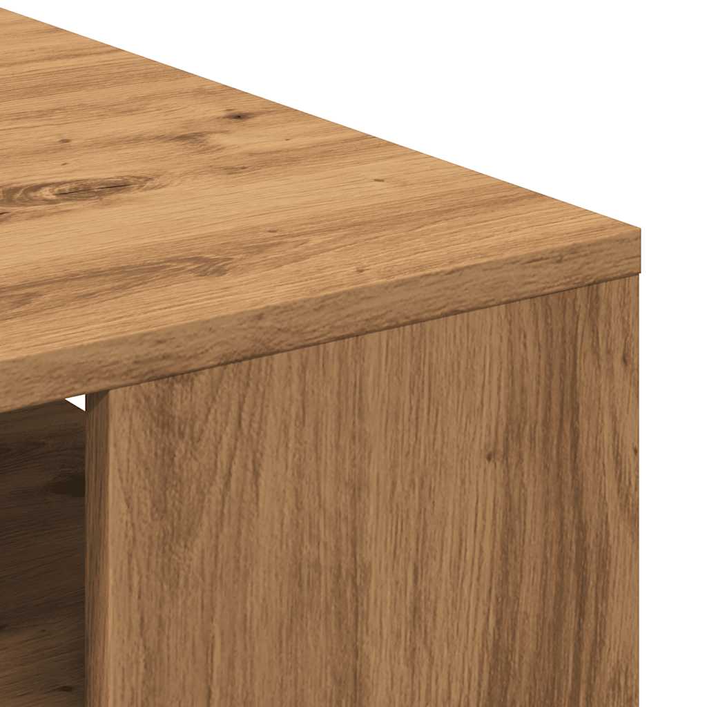 Table basse chêne artisanal 55x55x42 cm bois d’ingénierie - Tables basses