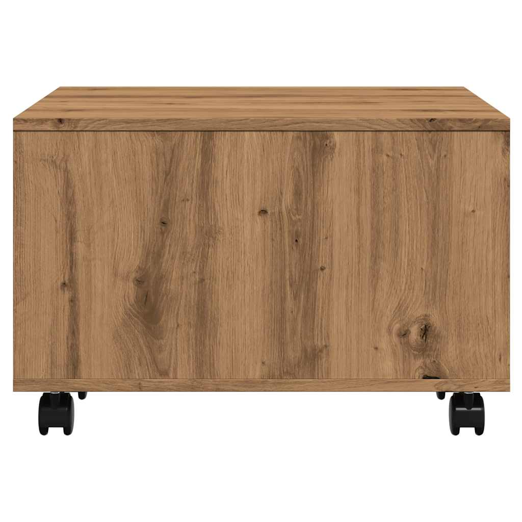 Table basse chêne artisanal 60x60x38 cm bois d’ingénierie - Tables basses