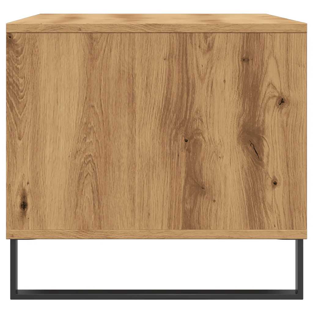 Table basse chêne artisanal 90x49x45 cm bois d’ingénierie - Tables basses