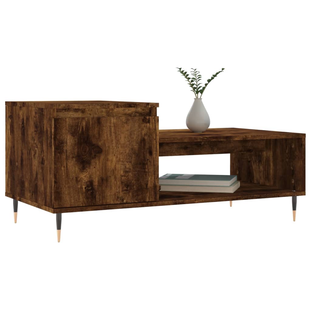 Table basse Chêne fumé 100x50x45 cm Bois d’ingénierie - Tables basses