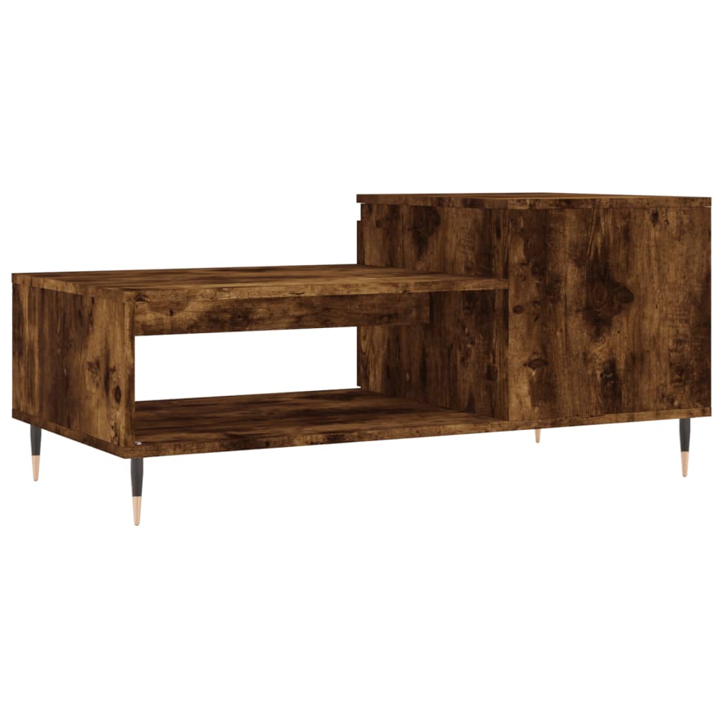 Table basse Chêne fumé 100x50x45 cm Bois d’ingénierie - Tables basses